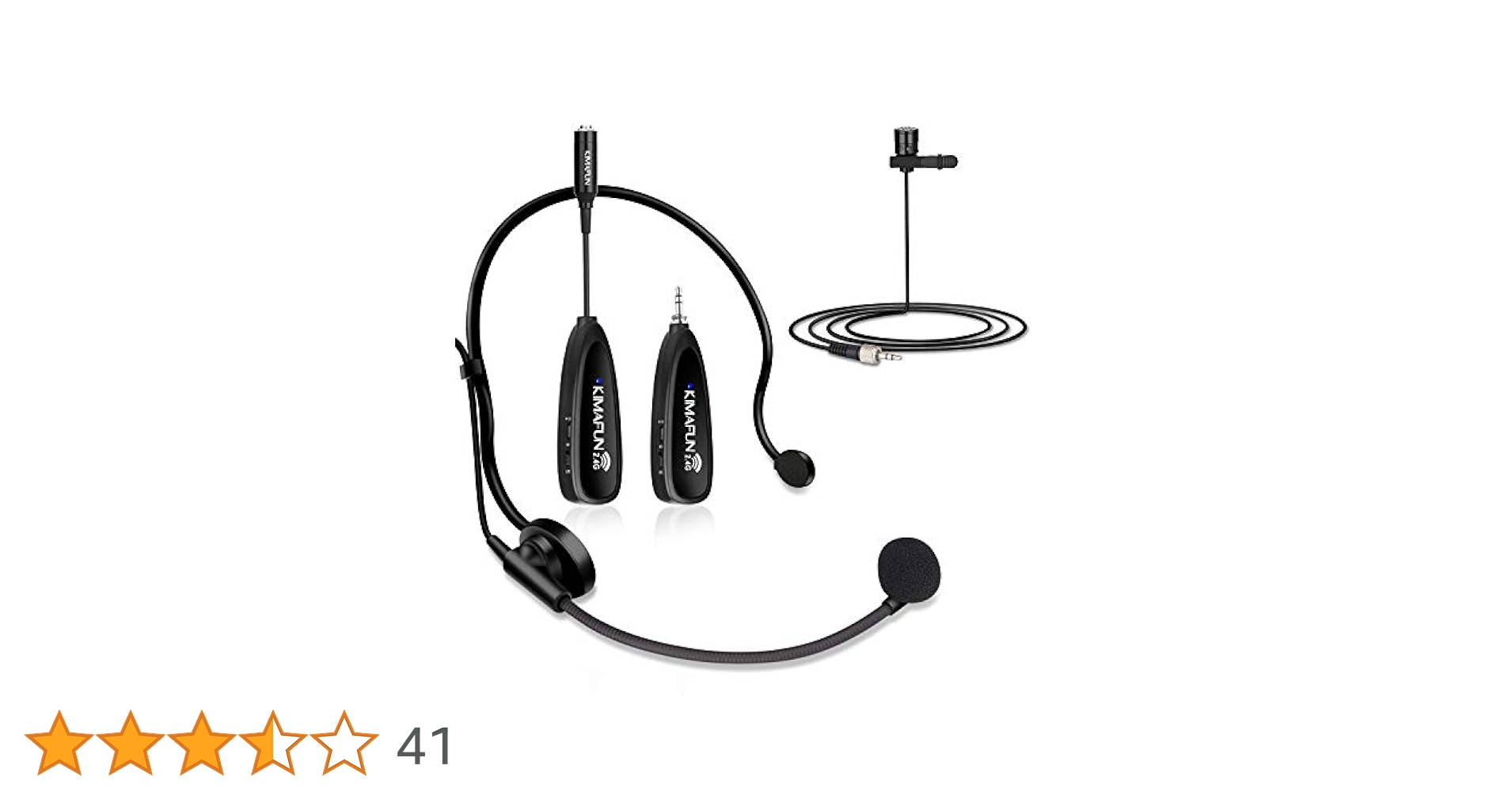 Amazon | ワイヤレスマイクシステム、KIMAFUN 2.4Gワイヤレス